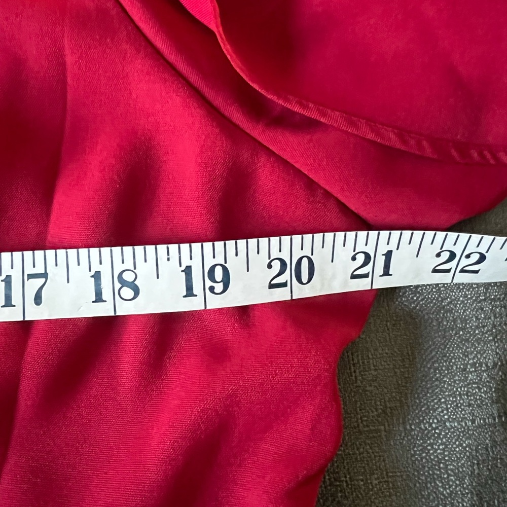 Shein Curve Red A-Line Flutter Sleeve V-Neck Dress 2XL - Picture 8 of 8